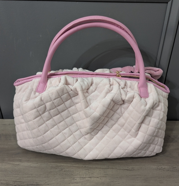 Juicy Couture Pink and Cream Puffy Shoulder Bag - Picture 2 of 3